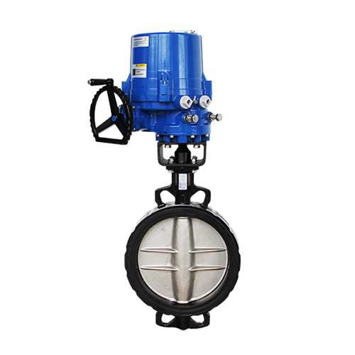 【i-Tork】電動對夾蝶閥帶手輪